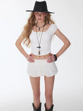 White Western Cowgirl Beach Cover-up Set