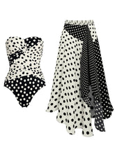 Strapless Polka Dot One Piece Swimsuit