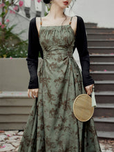 2PS Brown Lace Spaghetti Strap 1950S Swing Victoria's Fairy Dress