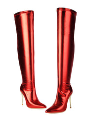 10CM Pointed Toe High Stiletto Heel Over The Knee Warm Boots