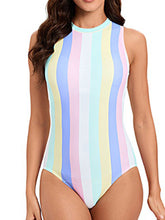 Rainbow Stripe One-piece Bathing Suit