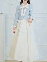 2PS White and Blue Tweed Coat