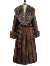 Faux Fur Coat Luxury Knee-Length Long Sleeve Maxi Winter Coat