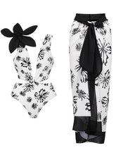 2PS Flower Print V Neck One Piece