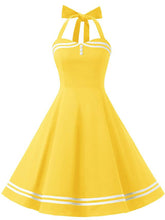 1950S Polka Dots Halter Sailor Style Dress