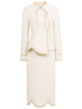 2PS Apricot Tweed Top Jacket And Skirt 1960S Vintage Suit