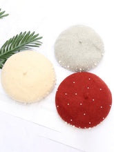 Pearl French Artist Wool Felt Beret Hat Cap