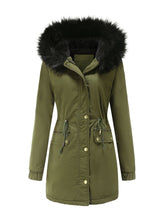 Parka Coat Street Plush Winter Hoodie Coat Solid Color Oversized Fur Warm Coat