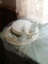 Flower Embroidery Bow Rhinestone Tulle Decoration 1950S Hat