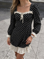 Polka Dots And Ruffles Minidress