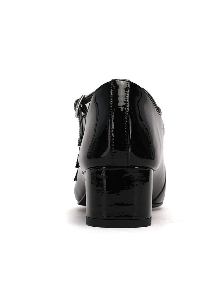 Chunky Heel Mary Jane Square Toe Leather Vintage Shoes