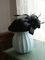 Big Bow Tulle Vintage Lace 1950S Hat