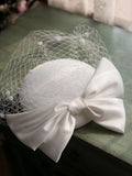 Bow Tulle Net 100% Silk 1950S Hat Vintage Hat