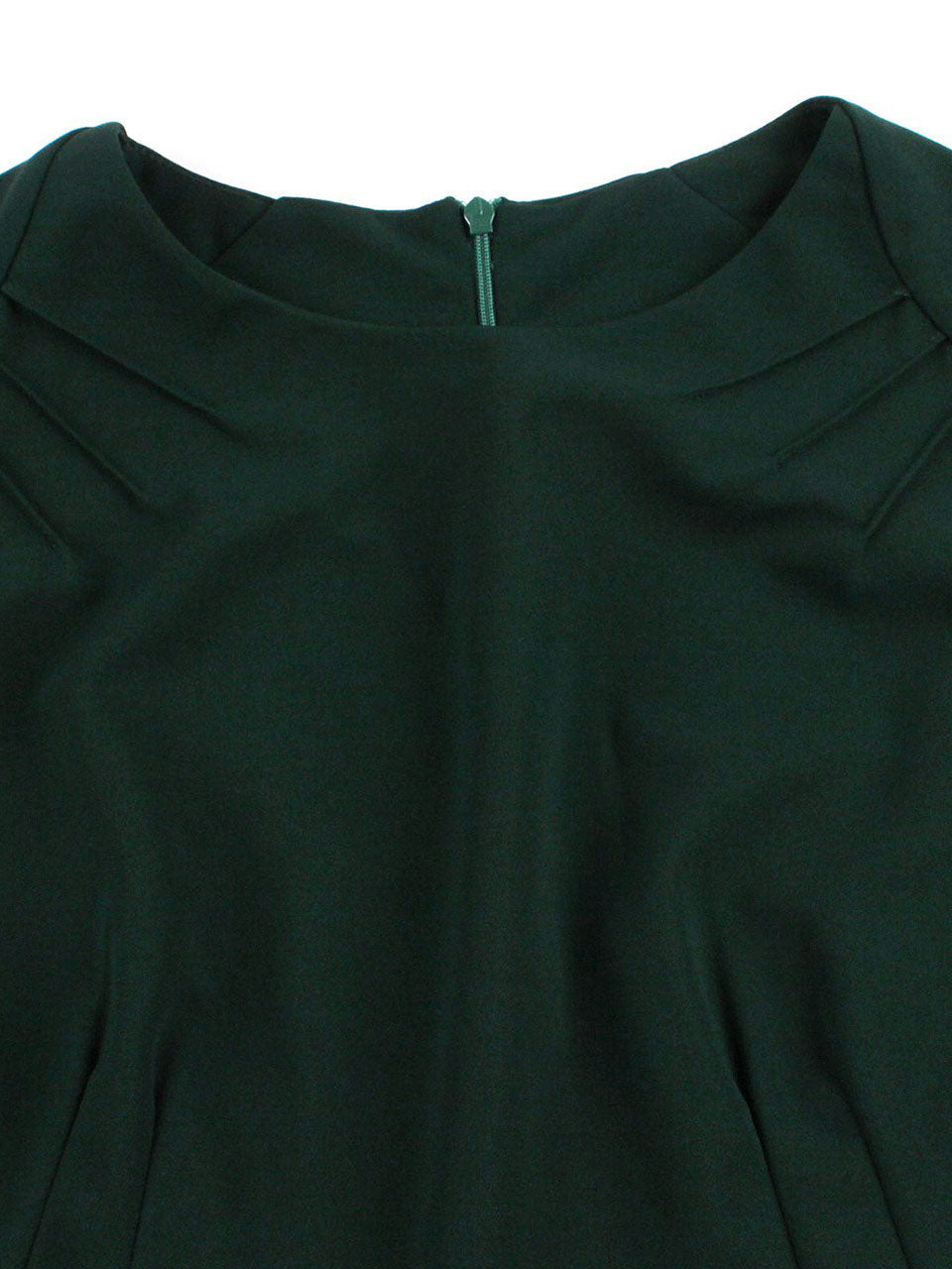 Dark Green Short Sleeve Vintage Dress