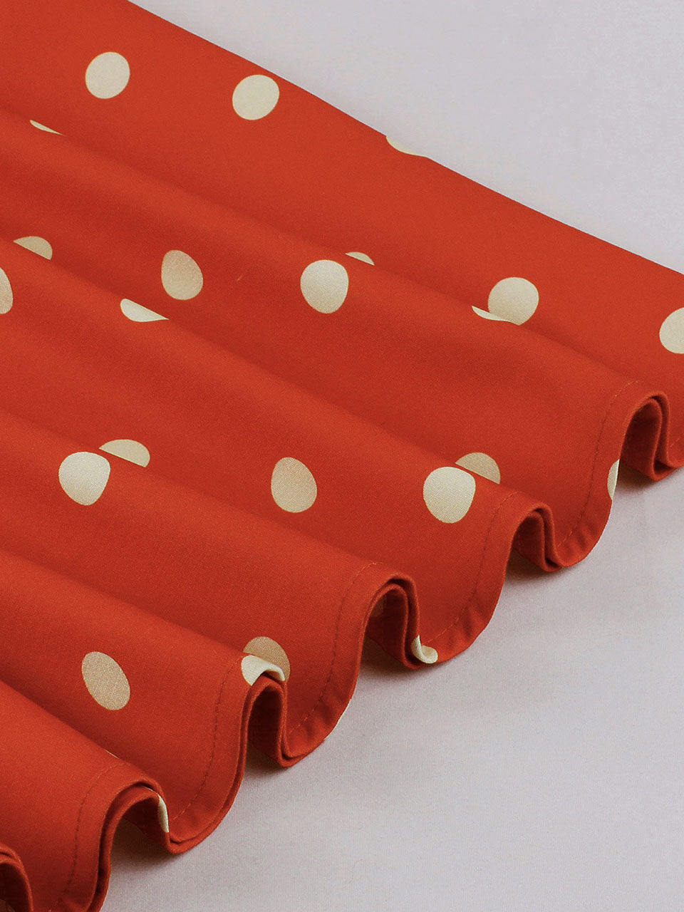 Sunny Dots Vintage Orange Full-Skirted Swing Dress