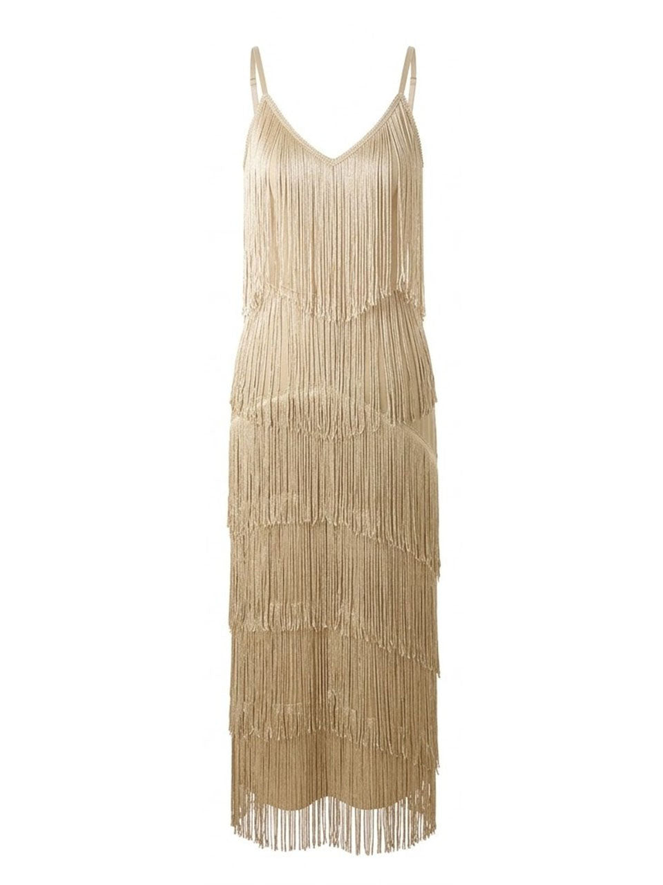 Emerald Green 1920s Gatsby Flapper Maxi Dress
