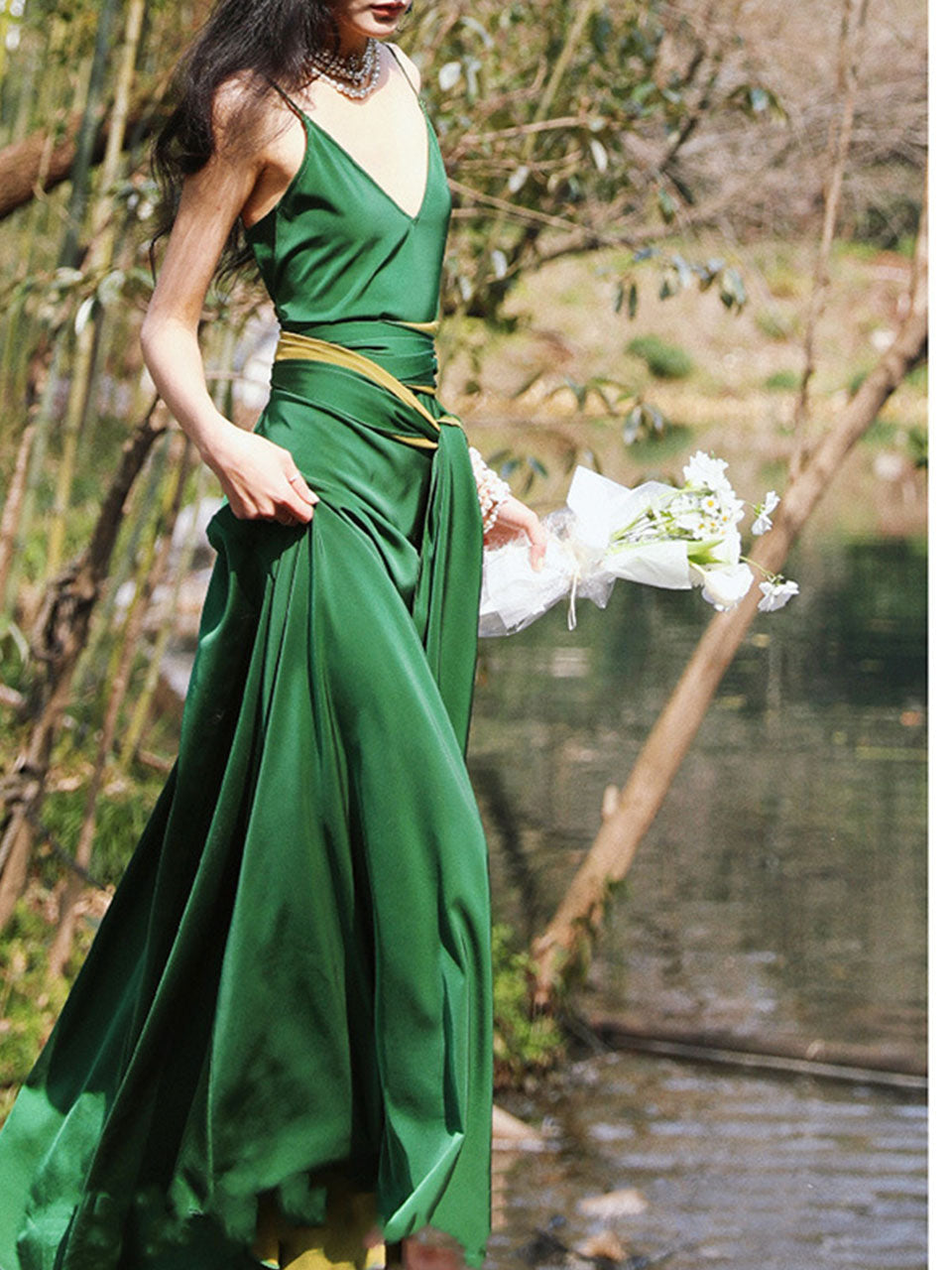 Green Vintage Evening Dress