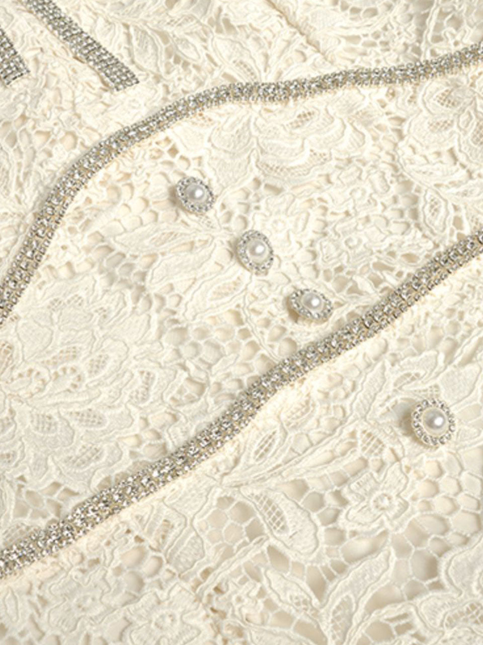 White Sweet Bow Bling Lace 1950s Vintage Wedding Dress