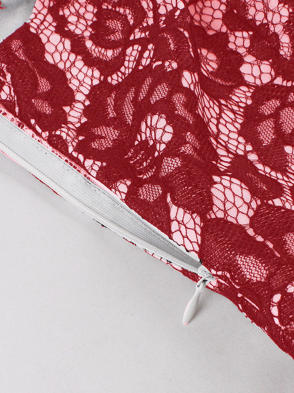 Red Lace Swing Dress