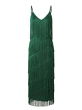 Emerald Green 1920s Gatsby Flapper Maxi Dress