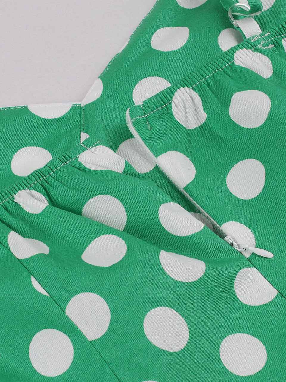 Green And White Plaid Spaghetti Straps Vintage 1950s Swing Dress