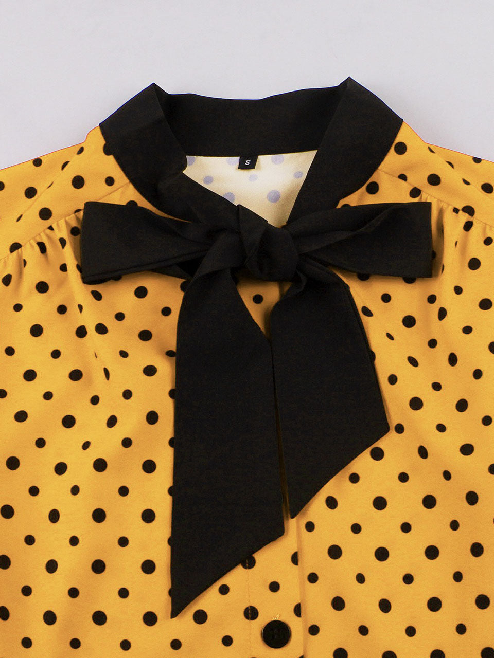 Butterflies Vintage Yellow Polka Dot Dress