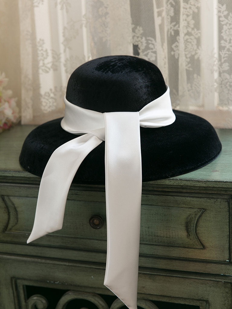 Black And White Vintage Audrey Hepburn Same Style 1950S Hat