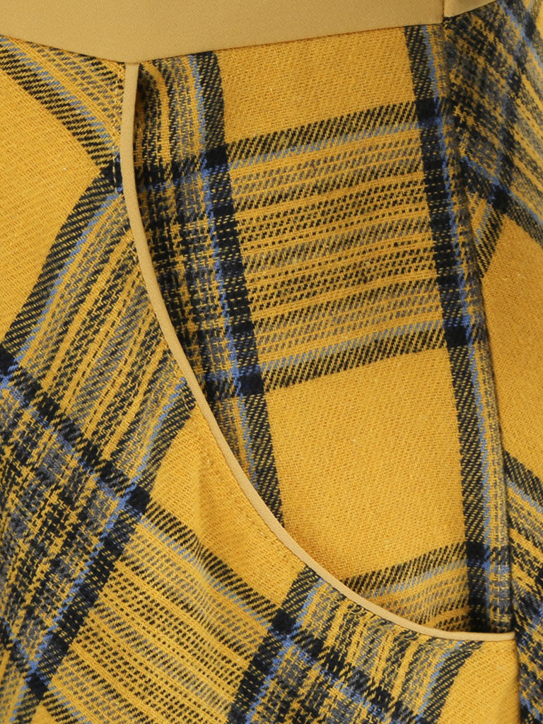Big BowKnot Plaid 3/4 Sleeve 1950S Vintage Dress