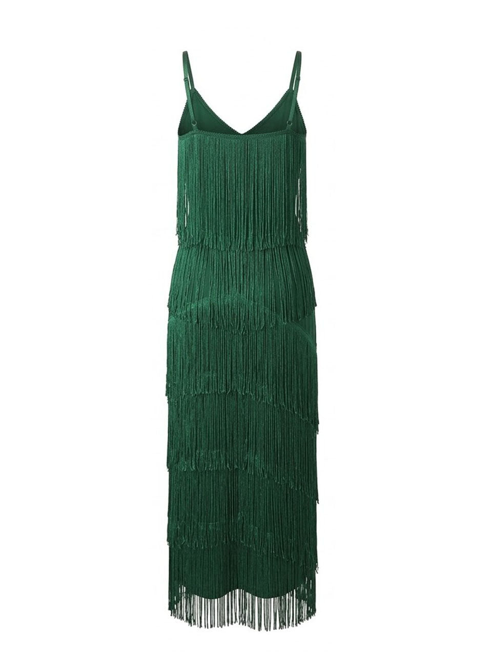 Emerald Green 1920s Gatsby Flapper Maxi Dress