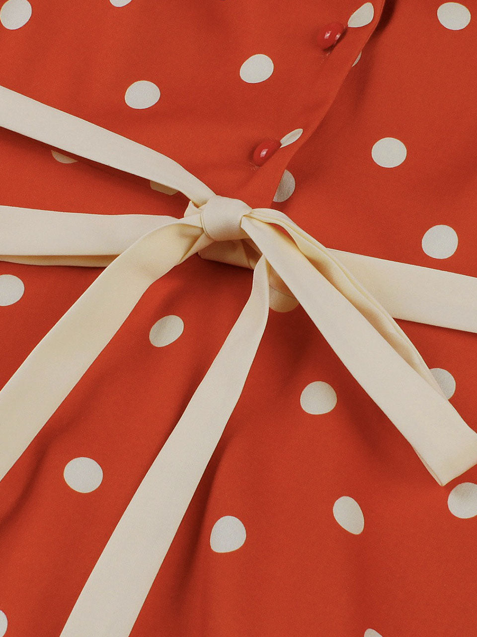 Sunny Dots Vintage Orange Full-Skirted Swing Dress