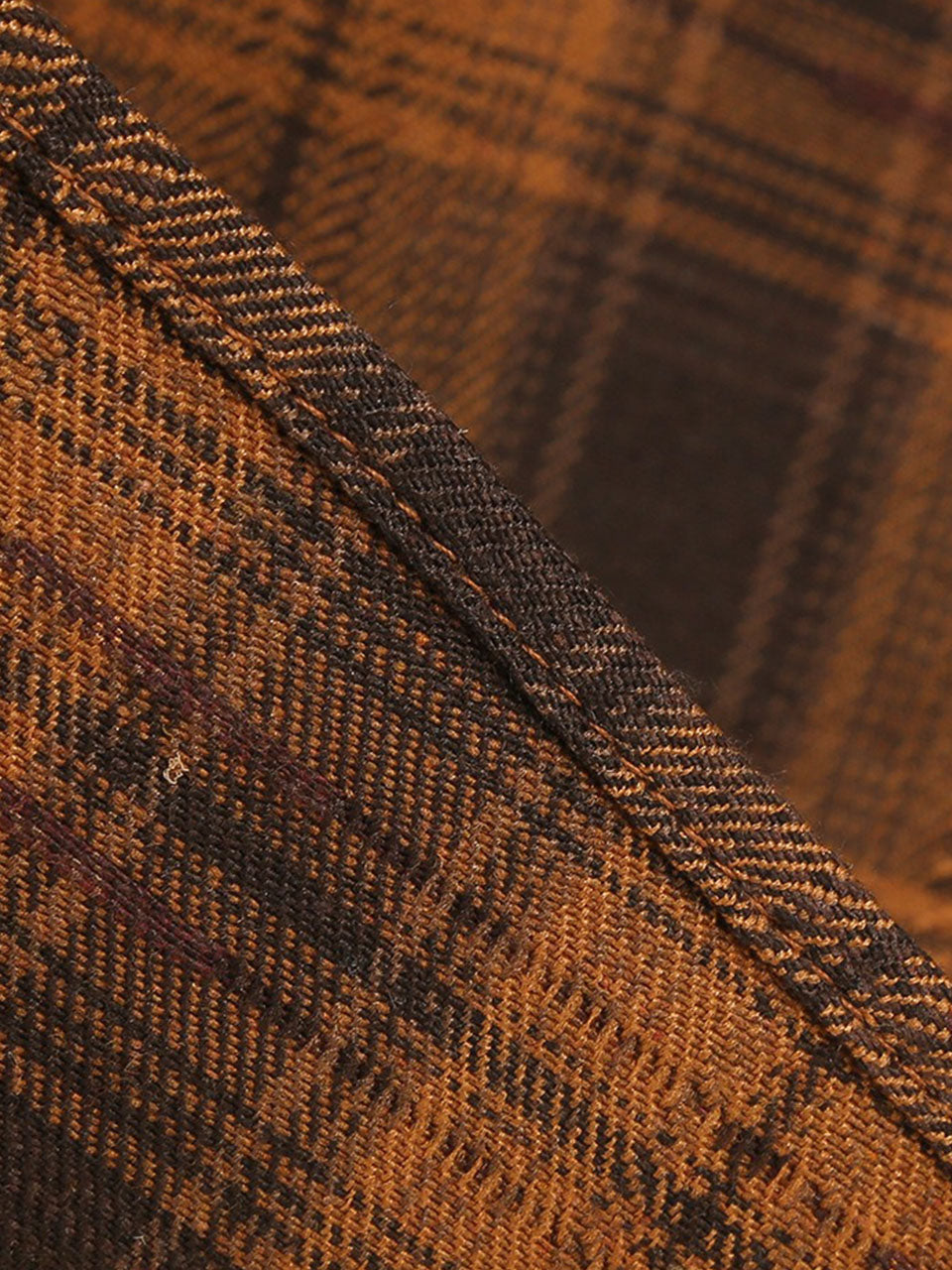 Orange Tartan Plaid Vintage Dress