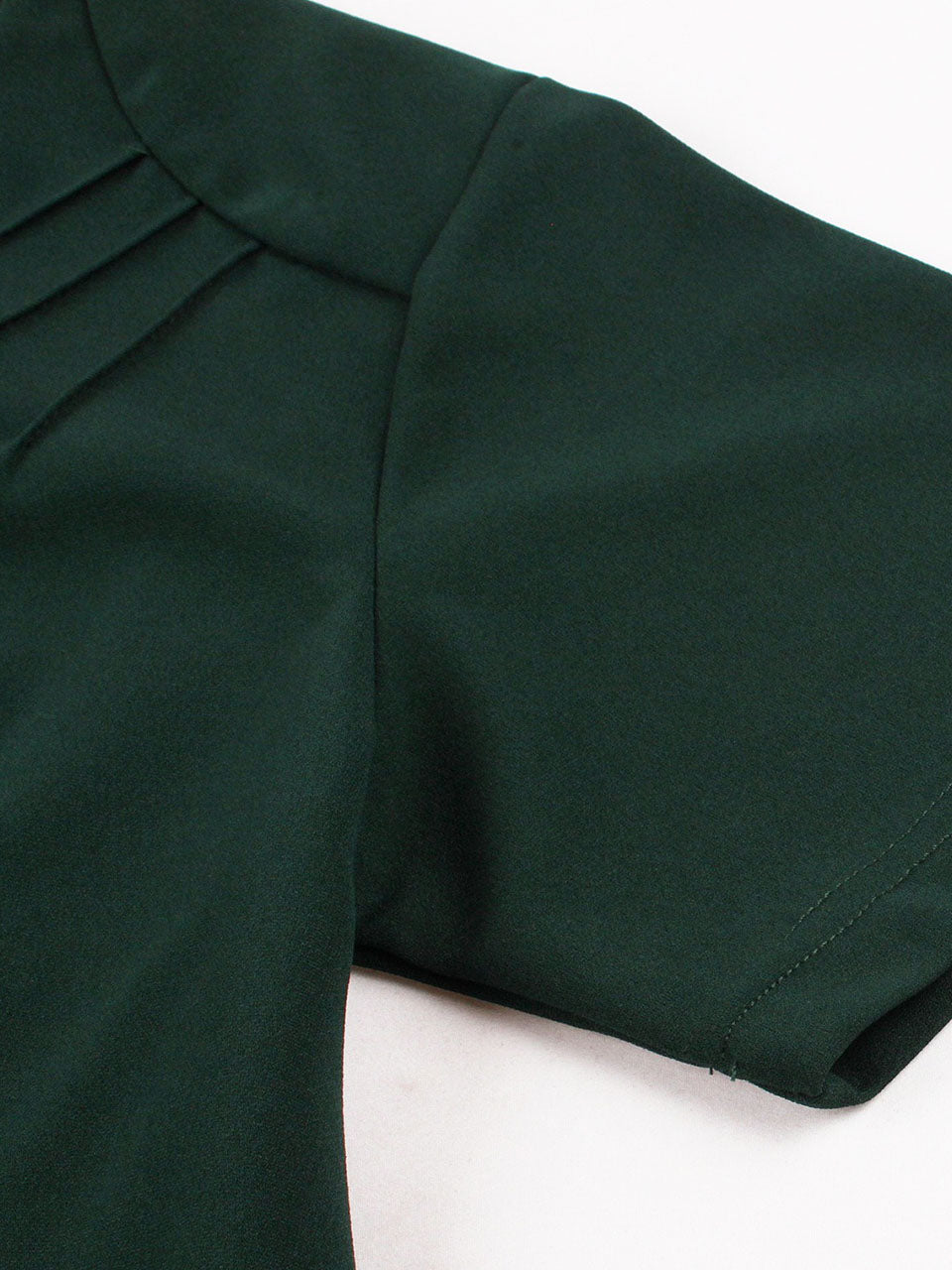 Dark Green Short Sleeve Vintage Dress