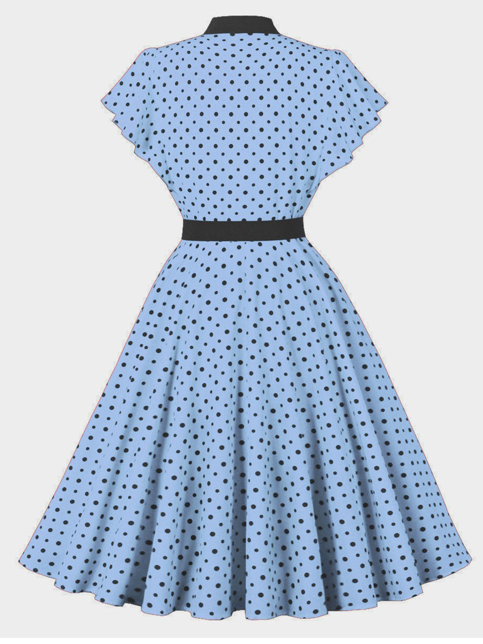 Butterflies Vintage Yellow Polka Dot Dress