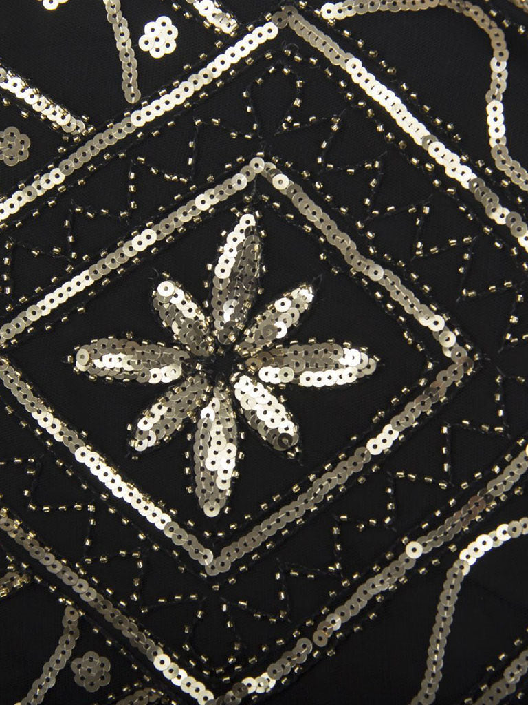 Green Gatsby Glitter Fringe 1920s Flapper Dress