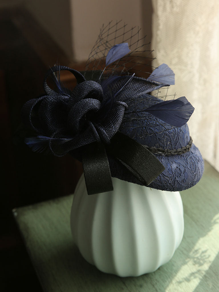 Big Bow Tulle Vintage Lace 1950S Hat