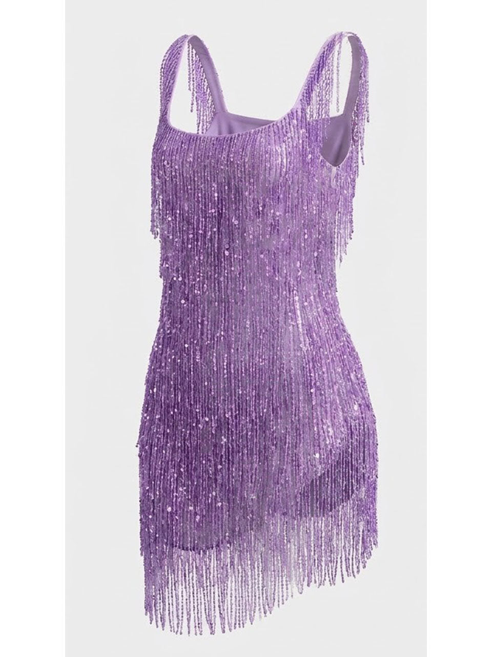 Purple 1920s Sequin Flapper Great Gatsby Dress