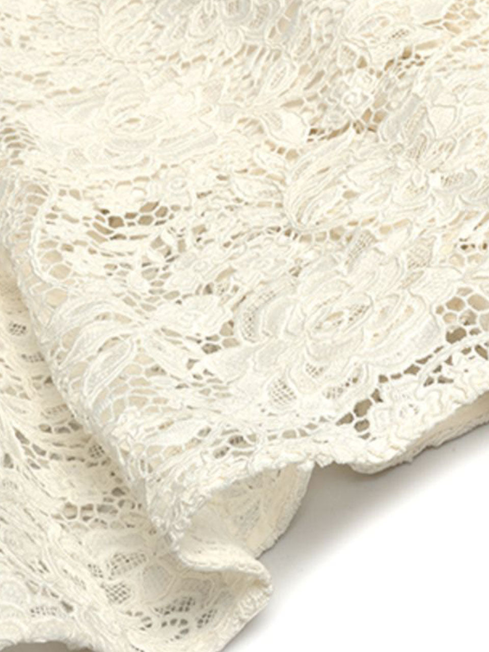 White Sweet Bow Bling Lace 1950s Vintage Wedding Dress
