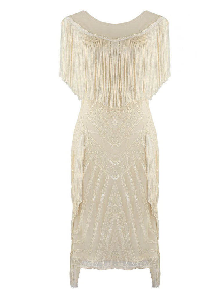 Green Gatsby Glitter Fringe 1920s Flapper Dress