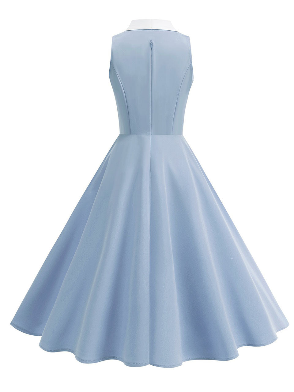 1950s Vintage Peter Pan Collar Sleeveless Retro Swing Dress