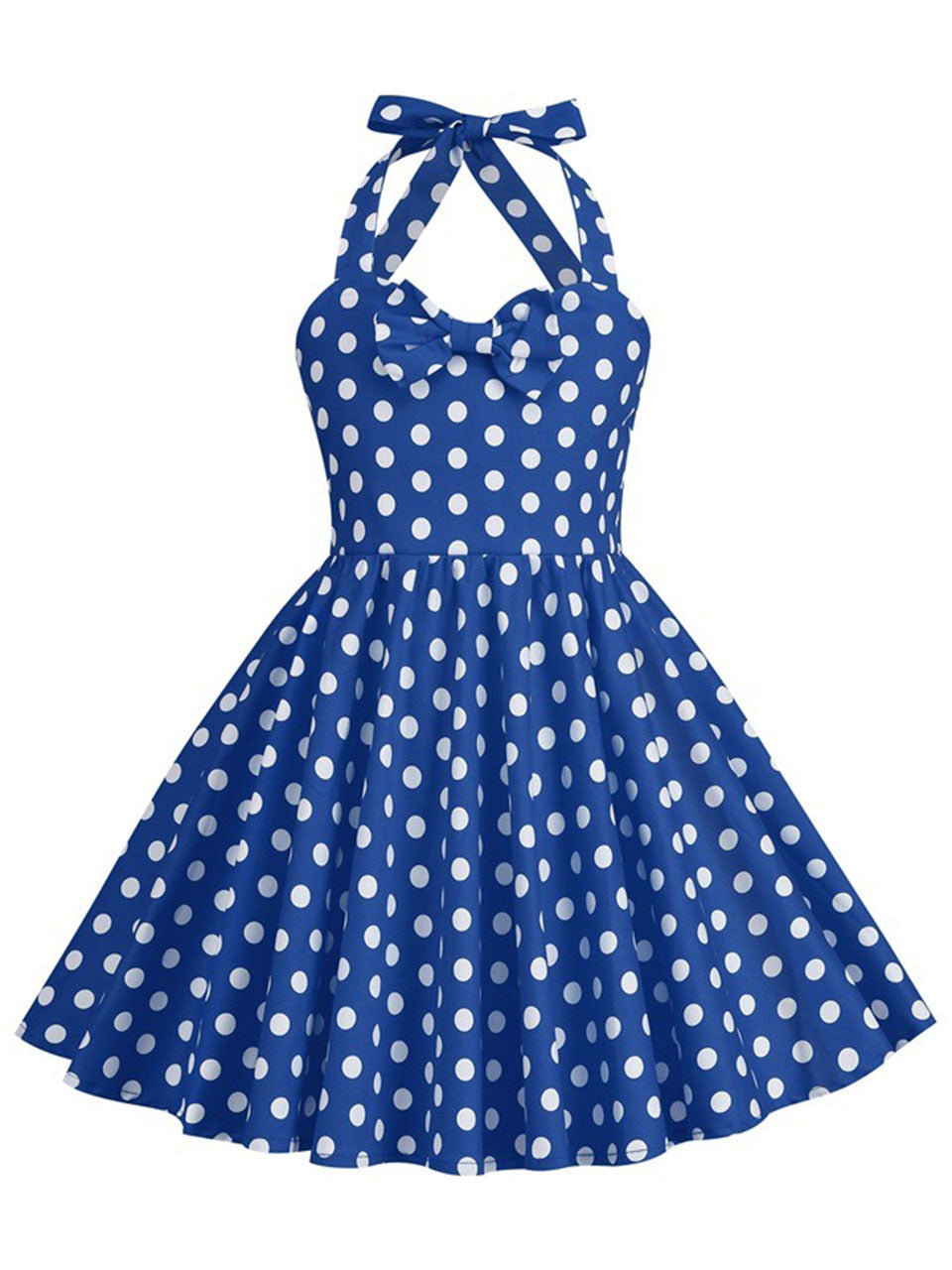 Kids Little Girls' Dress Bow Halter Polka Dots Sleeveless Cotton 1950S Vintage Dress