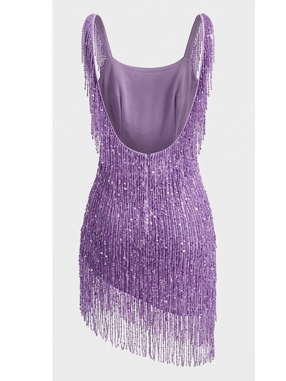 Purple 1920s Sequin Flapper Great Gatsby Dress