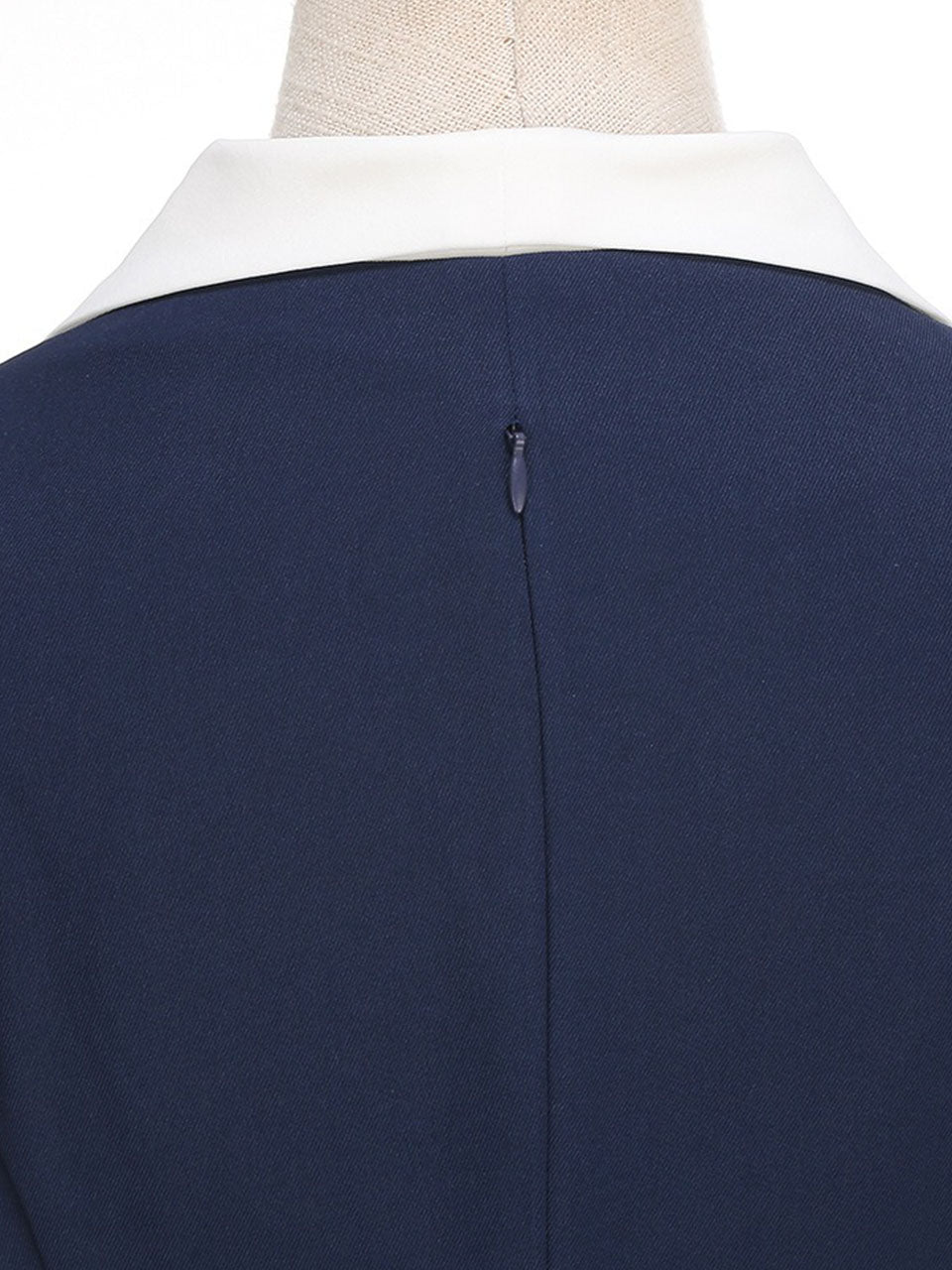 Sweet Navy Sailor Collar Short Sleeve Swing Vintage Dress