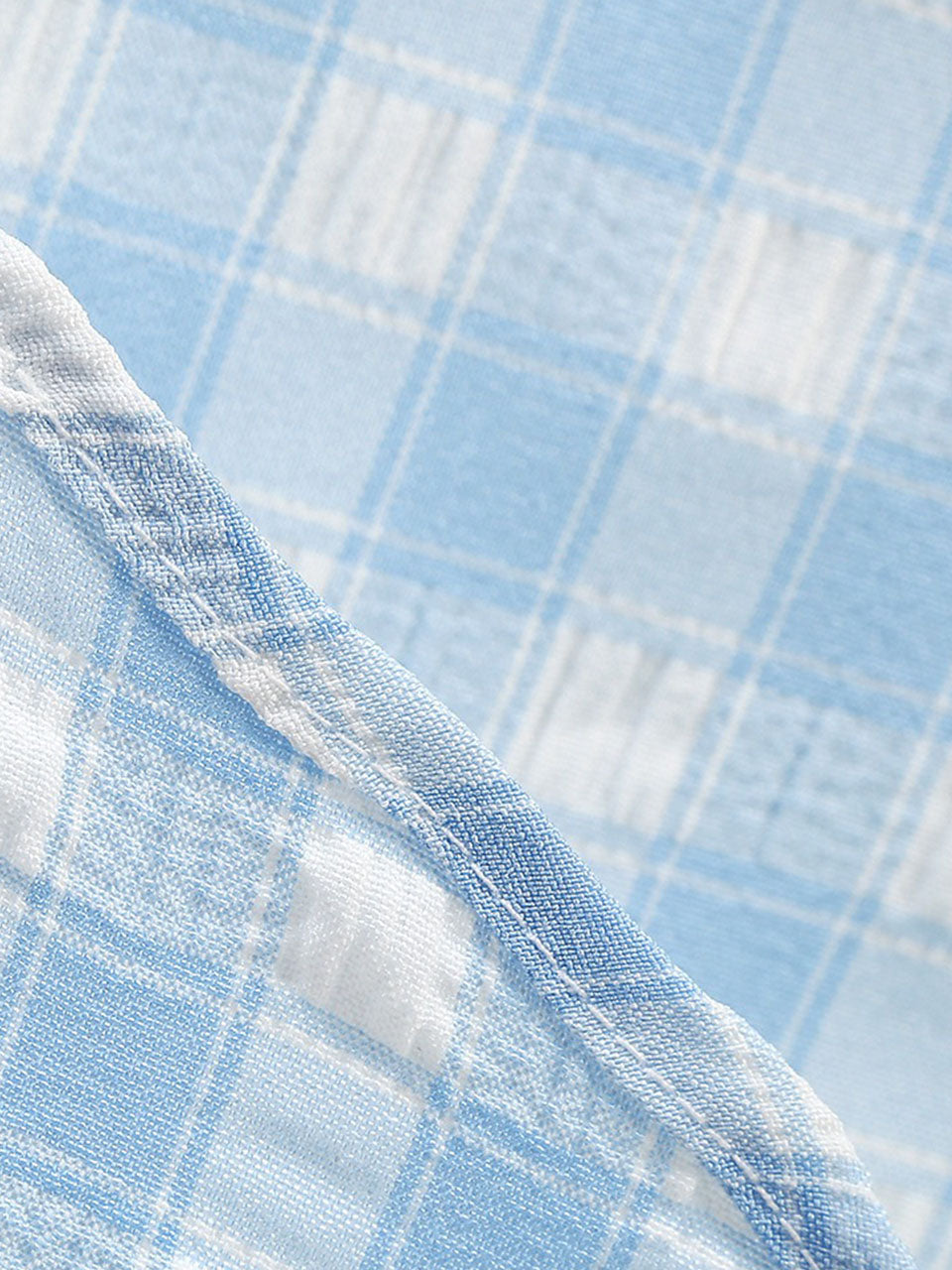 Blue And White Plaid Strap Classis Style 1950S Vintage Dress Set