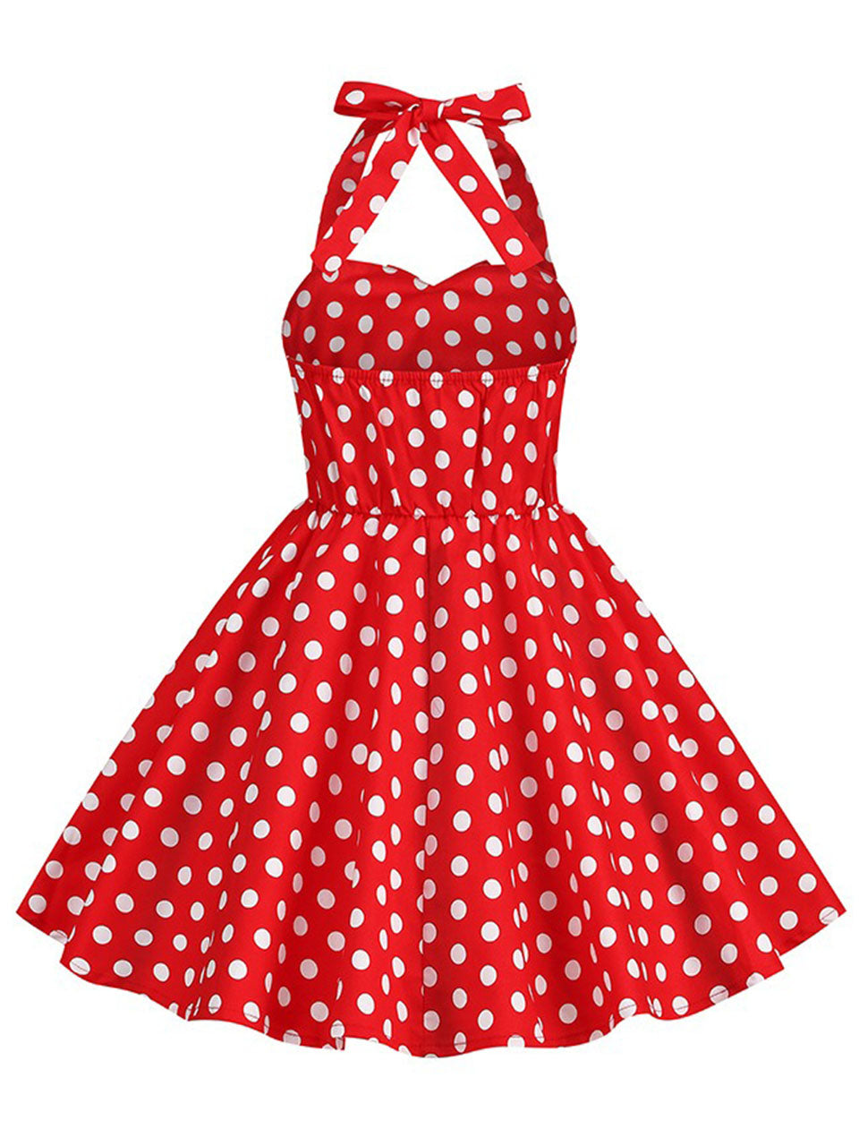 Kids Little Girls' Dress Bow Halter Polka Dots Sleeveless Cotton 1950S Vintage Dress