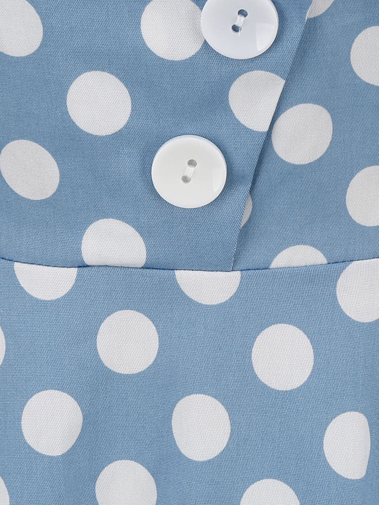 Polka Dots V Neck 1950S Dress