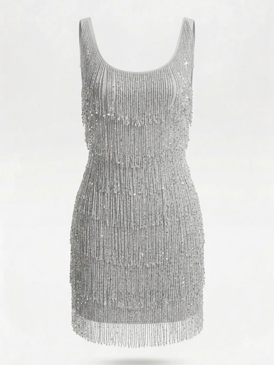 Purple 1920s Sequin Flapper Great Gatsby Dress