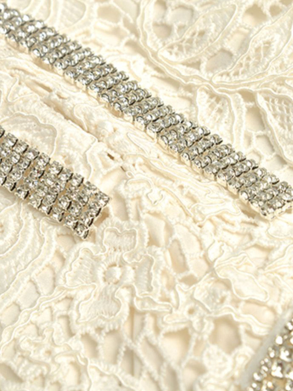 White Sweet Bow Bling Lace 1950s Vintage Wedding Dress