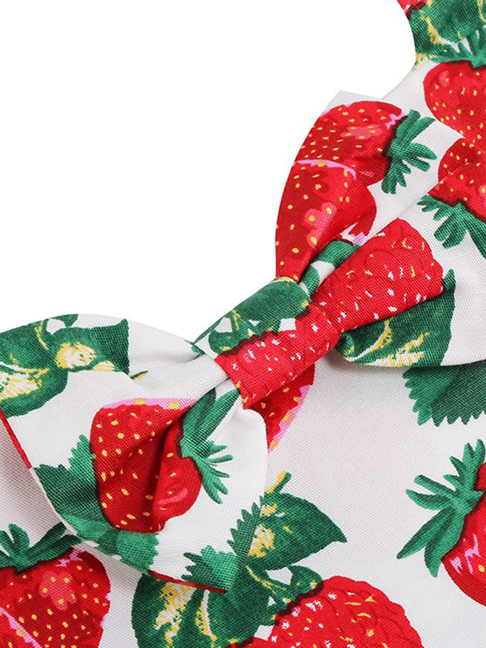 Kids Little Girls' Dress Bow Halter Strawberry Sleeveless Cotton 1950S Vintage Dress