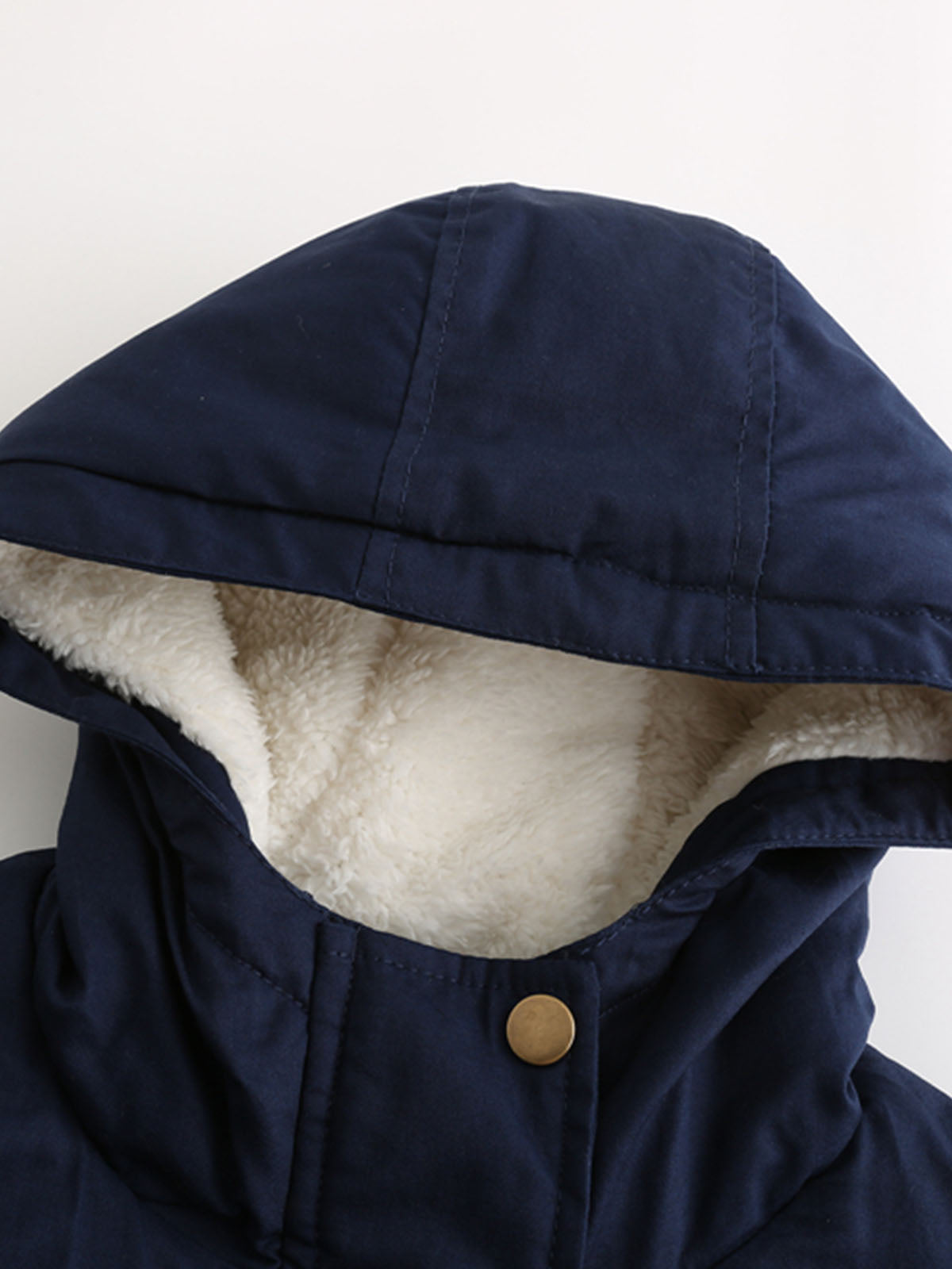 Parka Coat Street Daily Winter Plush Long Coat Solid Color Oversized Fur Warm Coat