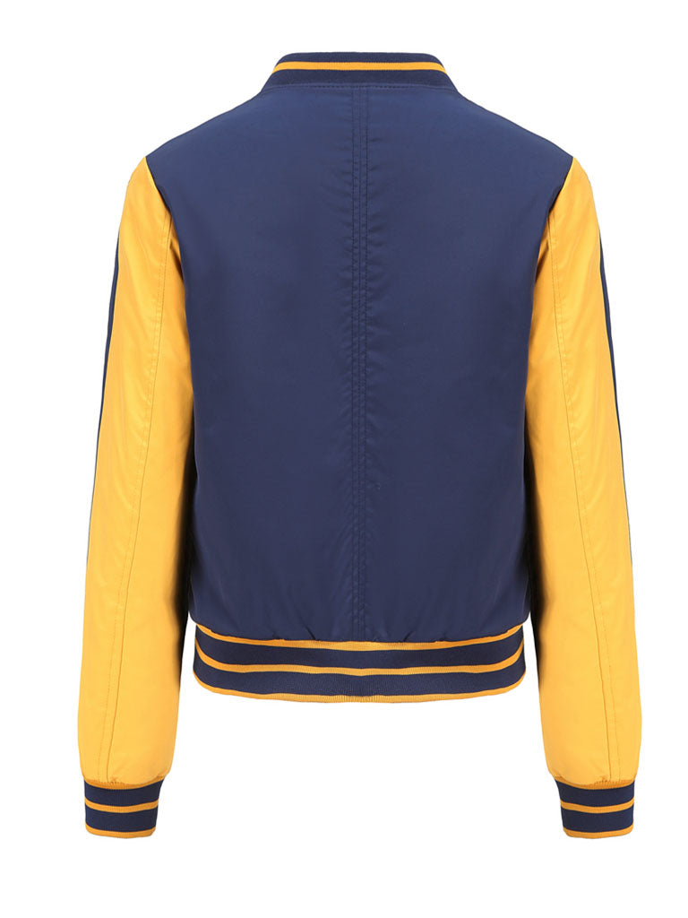 Jacket Street Daily Fall Winter Casual Two Tone Stand Collar Sporty Jacket